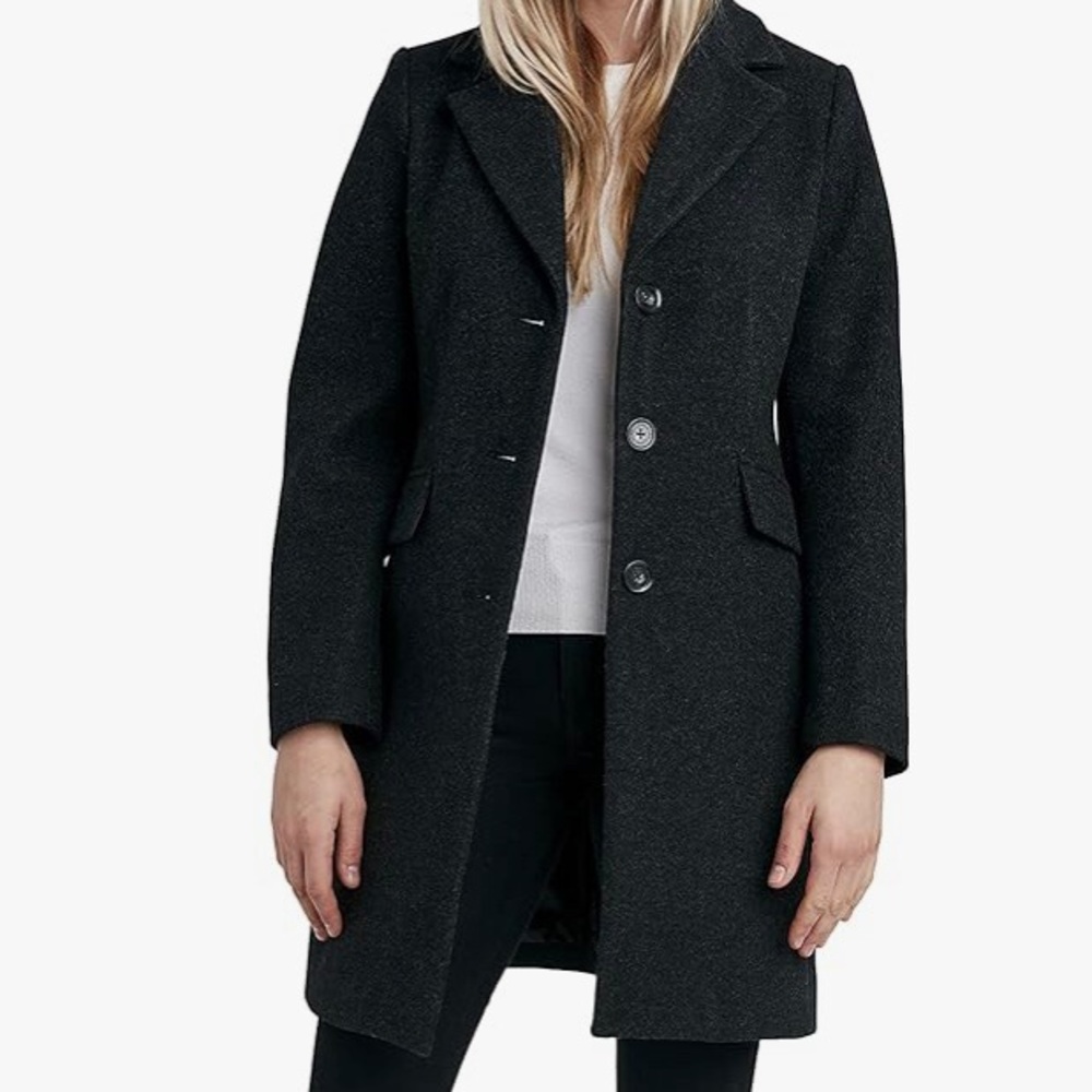 Laundry Shelli Segal Grey Faux Wool Winter Coat